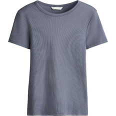 H&M Ribbed T-shirt - Dark Grey
