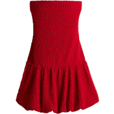 H&M Bubble Hem Bandeau Dress - Red