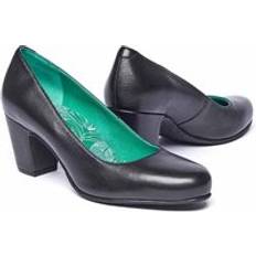 Moshulu Asante Leather Court Shoes - Black