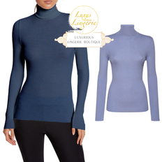Wolford Tops Wolford Fine Merino Pullover Long Shirt Ribbed Wool