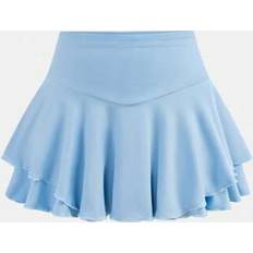 Shein Tween Girl Casual Street Fashion Solid Color Athletic Mini Skirt