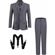 Boys - Grey Suits Shein Boys Suits 3-Pieces Toddler Tuxedos Dresswear Ring Bearer - Grey