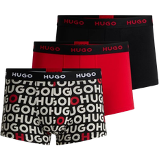 HUGO BOSS Breathable Clothing HUGO BOSS Triple Design Trunk 3-pack - Black/Red