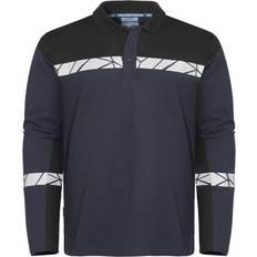 ProJob Mens Progression Pique Long-Sleeved Polo Shirt - Navy/Blue