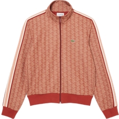 Lacoste Paris Zip Up Jacquard Track Jacket - Brown/Beige