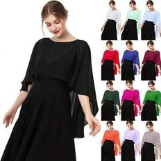 Solid Colours - Women Capes & Ponchos Shein Lightweight Chiffon Solid Color Poncho - Spring/Summer