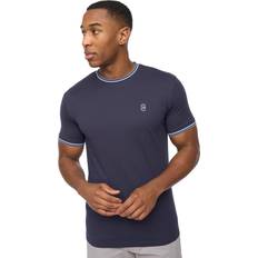 Men - Natural Clothing Crosshatch Mens Shellworth Casual Crew Neck T-Shirt - Navy