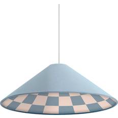 Belysning HouseOf Checkered 600mm Cone Shade Damson Blue Lampskärm
