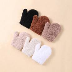 Multicoloured Mittens Children's Clothing Shein Toddler Magic Stretch Mittens Baby Girls Soft Knit - Winter