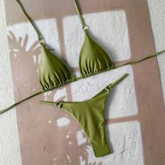 Shein Women Solid Color Sexy Bikini Set - Summer Beach