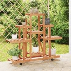 Pots, Plants & Cultivation Berkfield Home Flower Stand with Wheels 110x25x101 cm