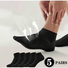 5XL Socks Shein Low-Cut Breathable Simple Socks Thin Design - Black