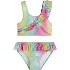 H&M Frill-Trimmed Bikini - Green/Pink (1218300005)