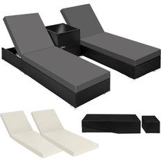 Sonnenliegen tectake 401500 - 2-pack - Black