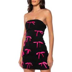 Shein Women Bodycon Strapless Backless Contrast Dress
