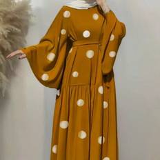 Shein Elegant Solid Color Bell Sleeve Dress - Spring/Summer