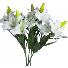 Hill Interiors White Lily Stem 28 cm Vit Konstgjord växt