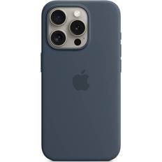 Apple Silicone Case with MagSafe for iPhone 15 Pro Storm Blue
