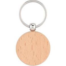 Wallets & Key Holders Toty Wood Round Wooden Keyring - Brown