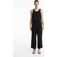 Modal Jumpsuits & Overalls Oysho Floaty Crossover Back Midi Jumpsuit - Black