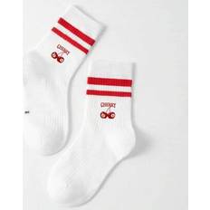 Boys - Red Underwear Shein Children's Mid-Tube Socks - Cherry