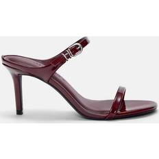 Pull&Bear Heeled Sandals - Burgundy