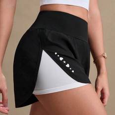 Shein Yoga 2 In 1 Shorts With Pockets