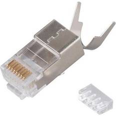Gråa Data- & Nätverksuttag Equip 121148 RJ45 Silver Hankontakt Rak Cat8.1 Guld