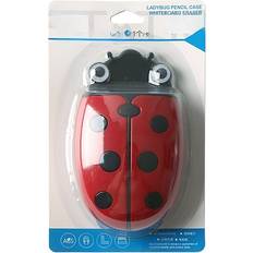 Red Desktop Organizers Temu Cartoon Ladybug Magnetic Pencil Holder Eraser
