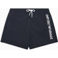 Emporio Armani Badkläder Emporio Armani Men's Embroidery Logo Swim Shorts - Dark Blue
