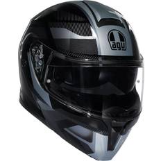 AGV Men Motorcycle Helmets AGV Streetmodular Ledro Flip Up Helmet - Matt Black Grey Man, Unisex
