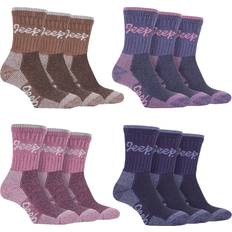 Jeep 3 Pairs Cotton Walking Hiking Socks - Pink