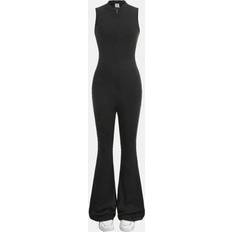Black Jumpsuits Children's Clothing Shein Tween Girls Half Zip Sleeveless Jumpsuit - Black