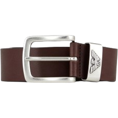 Emporio Armani Skärp Emporio Armani Logo Leather Belt - Brown