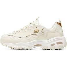Skechers Beige Running Shoes Skechers D'lites 1.0 Marathon Running Shoes - Beige/White