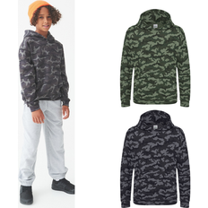 Camouflage Hoodies Children's Clothing AWDis Just Hoods Kids Camo Hoodie Kangaroo Pouch Pocket