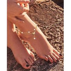 14k Anklets Shein Gold Stainless Steel Ankle Bracelets 14k Plated - Multicolor