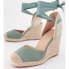 Gröna Espadriller Esparto-Keil Mit Keilabsatz - Grün