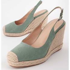 Gröna Espadriller Esparto-Keil Balenci7 Mit Keilabsatz - Grün