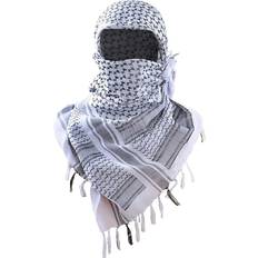 Bomull Halsdukar & Sjalar Luxns Military Shemagh Tactical Desert Scarf - White