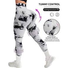Tie Dye Tights & Stay-Ups Shein Women Seamless Ombre Sports Leggings