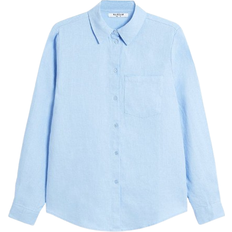 NA-KD Linen Shirt - Blue