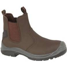 grafters Steel Toe Safety Dealer Boots - Brown
