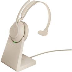 Jabra Evolve2 65, Link380c MS Mono Desk Stand Beige