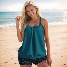 Sportswear Garment - Women Tankinis Shein Polka Dot Print Tankini Swimsuit Set