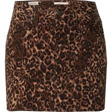Levi's Women Skirts Levi's Icon Denim Mini Skirt Leopard Print - Brown