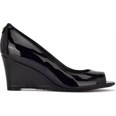 Nine West Cape 9x9 Dress Wedges - Black Patent