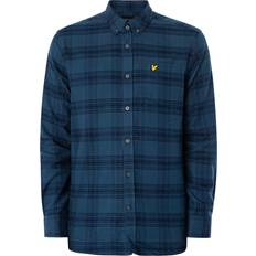 Lyle & Scott Check Flannel Long Sleeve Shirt - Dark Navy/Dark Denim