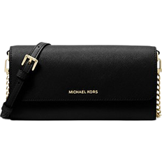 Michael Kors Jet Set Large Convertible Saffiano Leather Crossbody Bag - Black