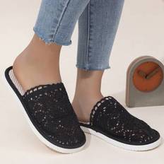 Laced - Unisex Slippers Shein Ladies Lace Woven Linen Slippers Comfortable Indoor